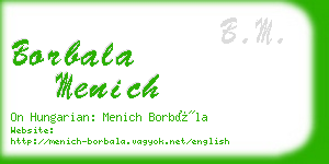 borbala menich business card